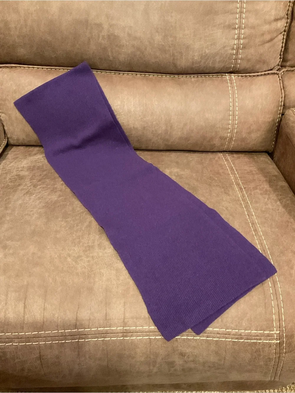 Purple Knit Scarf